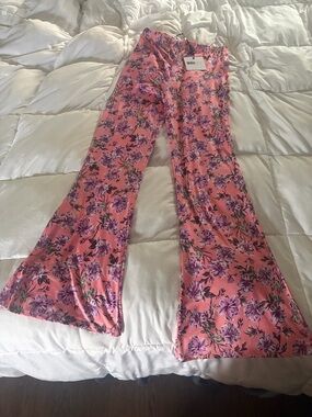 Beach Riot Pink Floral Wide-Leg Pants